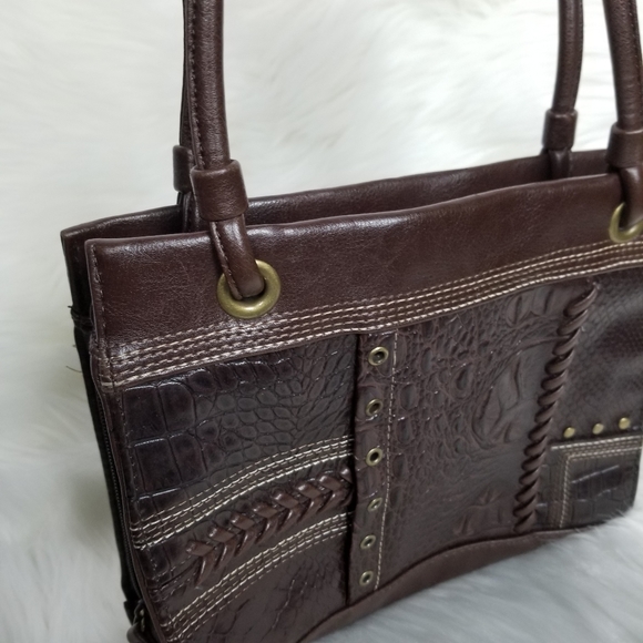 Small Leather patchwork shoulder Bag - Picture 5 of 6